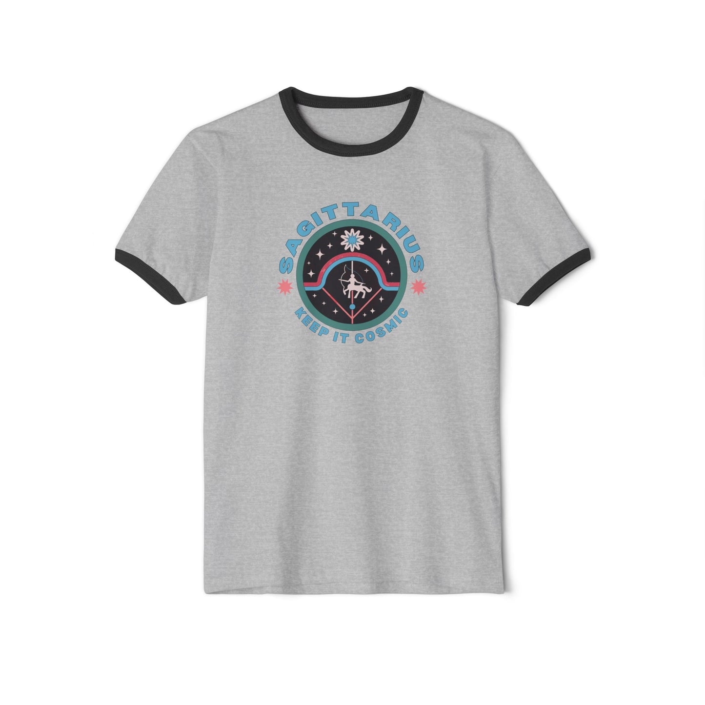Keep it Cosmic Astrology Retro Ringer Tee — Sagittarius Zodiac T-Shirt