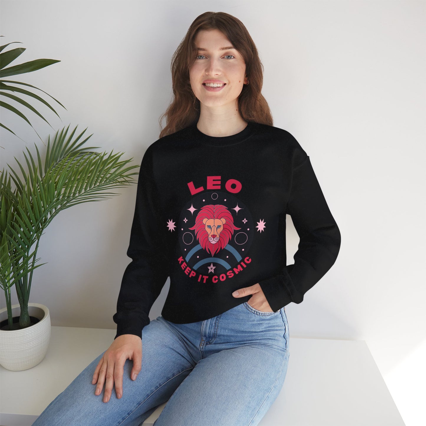 Keep It Cosmic - Retro Star Sign Astro Sweatshirt | Leo