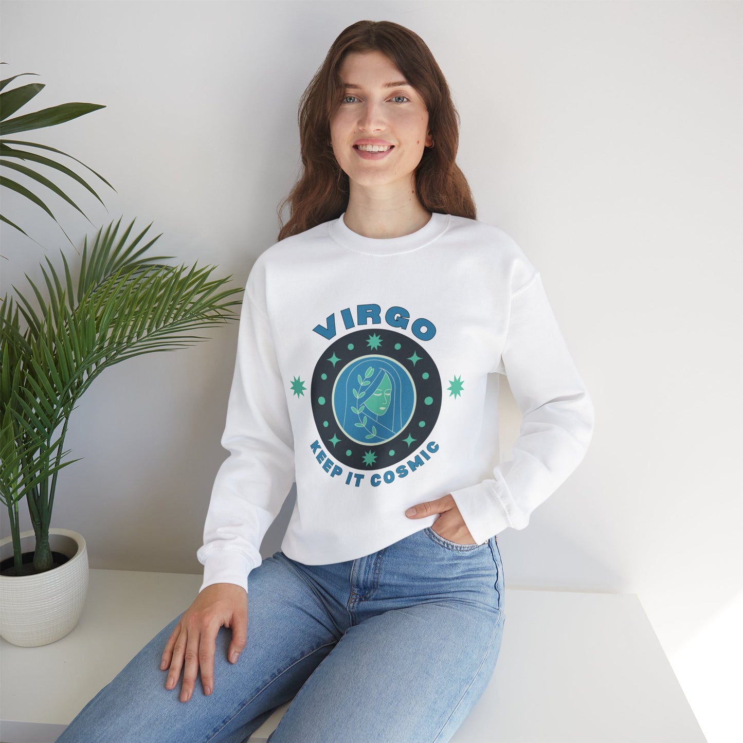 Keep It Cosmic - Retro Star Sign Astro Sweatshirt | Virgo