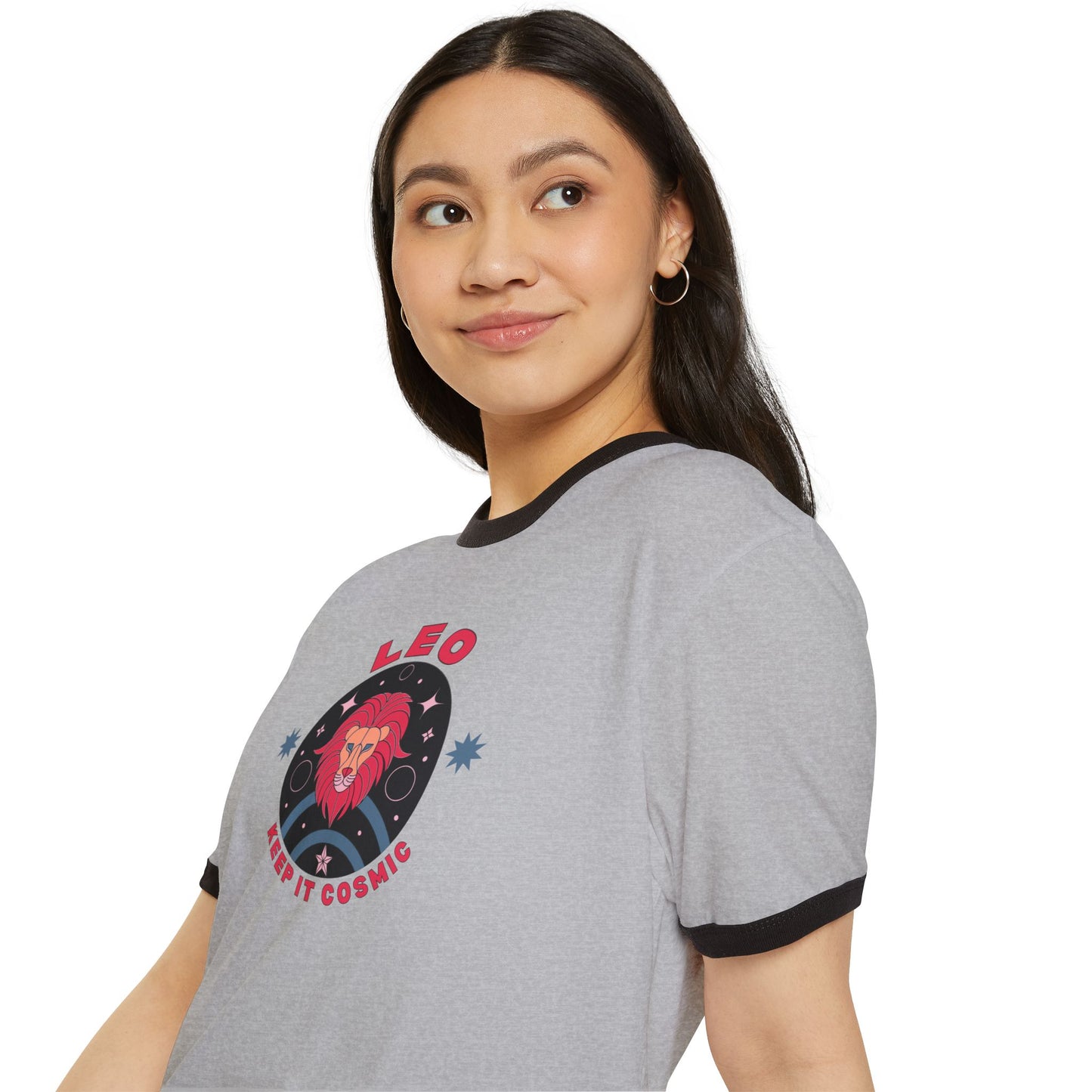 Keep it Cosmic Astrology Retro Ringer Tee — Leo Zodiac T-Shirt