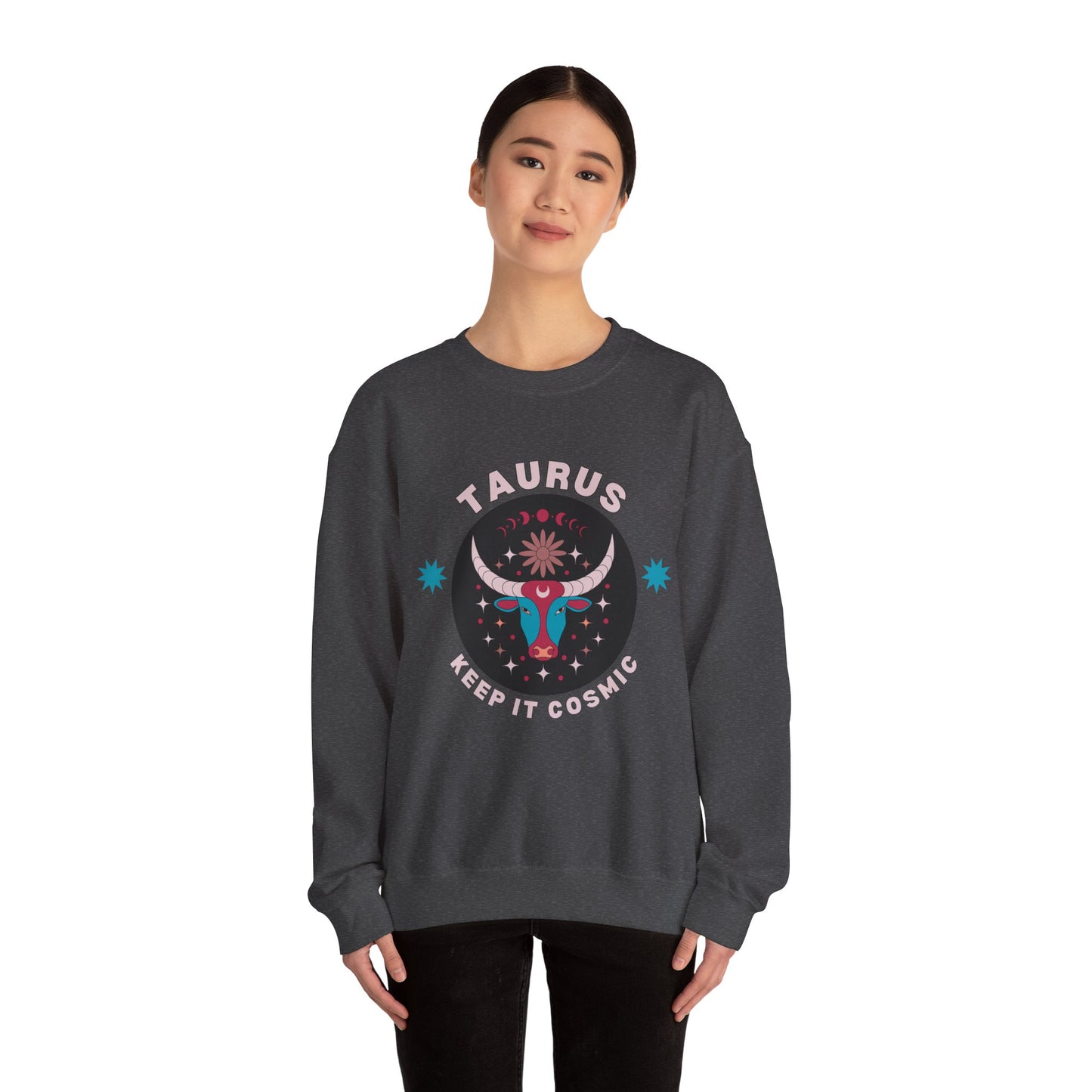 Keep It Cosmic - Retro Star Sign Astro Sweatshirt | Taurus