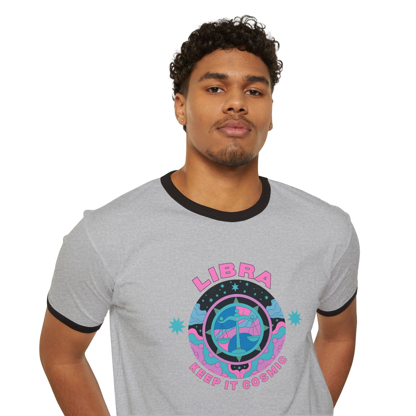Keep it Cosmic Astrology Retro Ringer Tee — Libra Zodiac T-Shirt