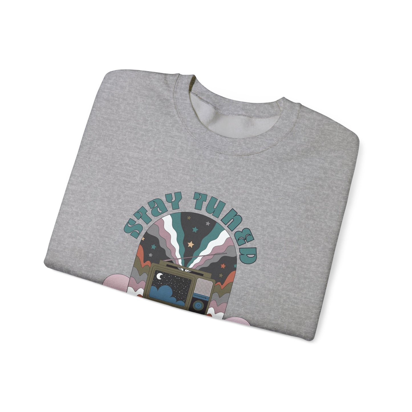 Stay Tuned Cosmic Retro Sweatshirt - Earthglow Celestial Crewneck