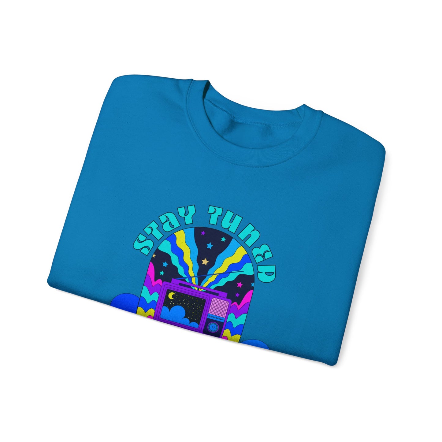 Stay Tuned Cosmic Retro Sweatshirt - Dayglow Celestial Crewneck