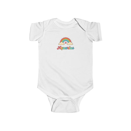 Cosmic Cutie Aquarius Zodiac Onesie | Astrology Cotton Baby Bodysuit