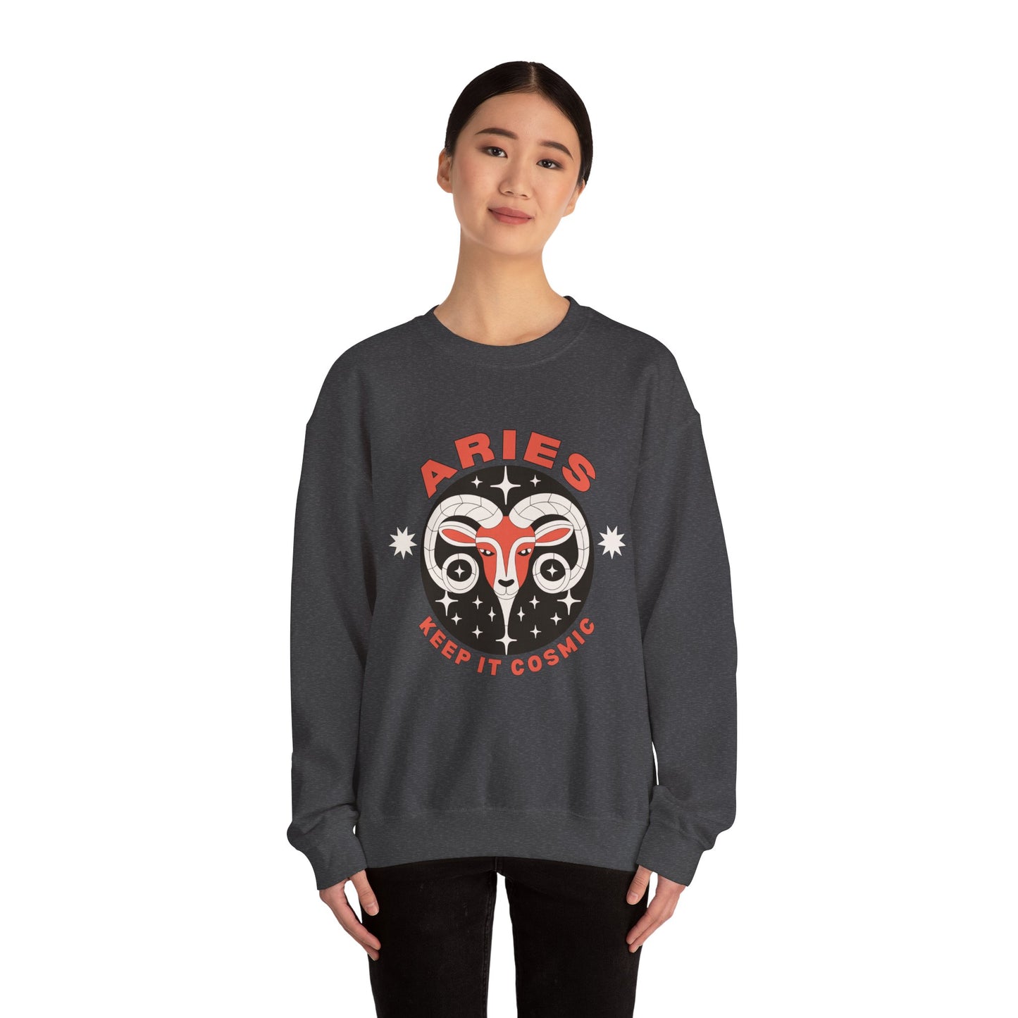 Keep It Cosmic - Retro Star Sign Astro Sweatshirt | Aries