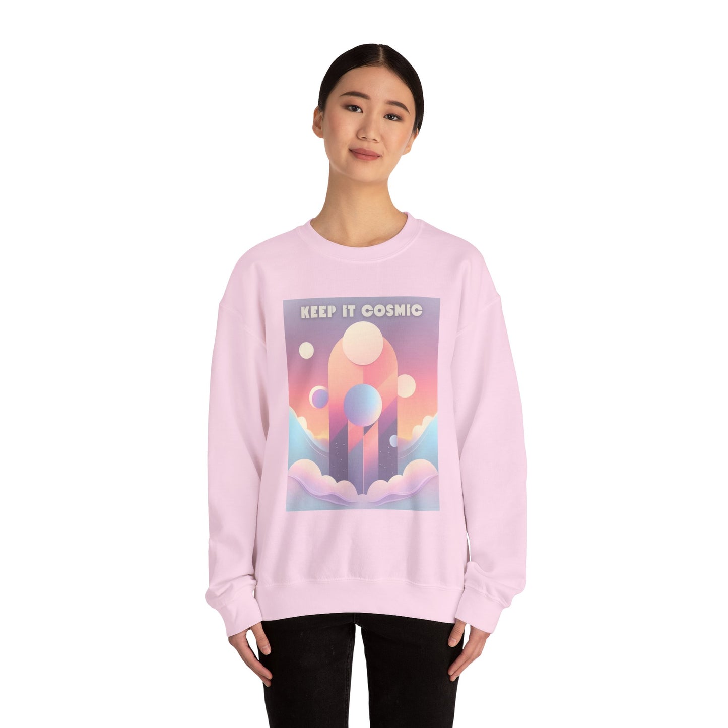 Pastel Cosmos Sweatshirt – Keep It Cosmic Celestial Aesthetic Crewneck