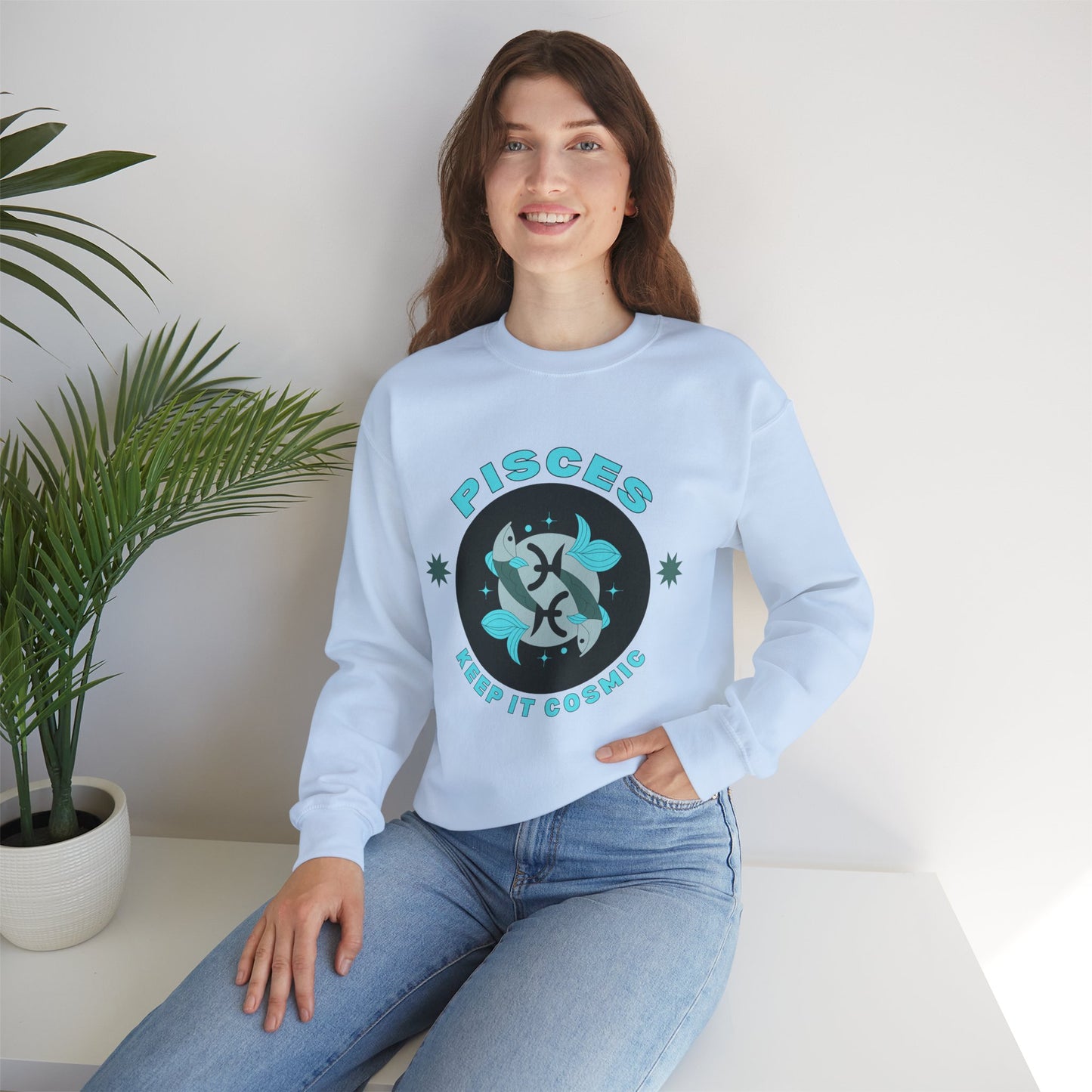 Keep It Cosmic - Retro Star Sign Astro Sweatshirt | Pisces