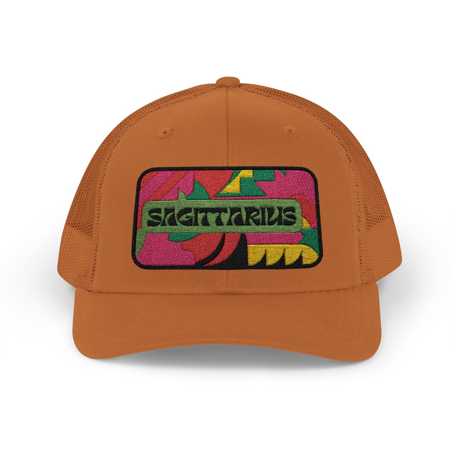 Sagittarius Trucker Hat - Retro Astrology Snapback Cap - Embroidered Horoscope Hat