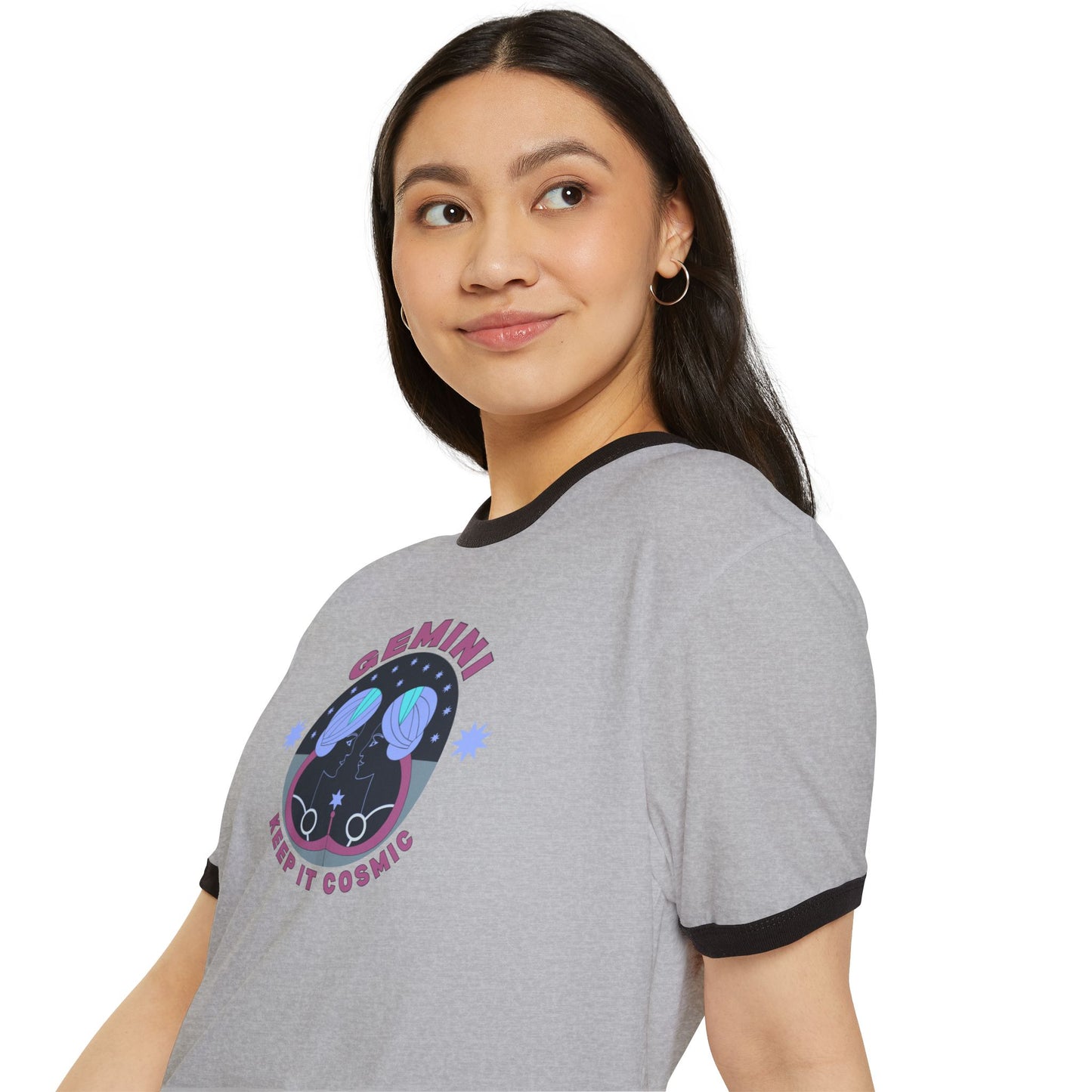 Keep it Cosmic Astrology Retro Ringer Tee — Gemini Zodiac T-Shirt