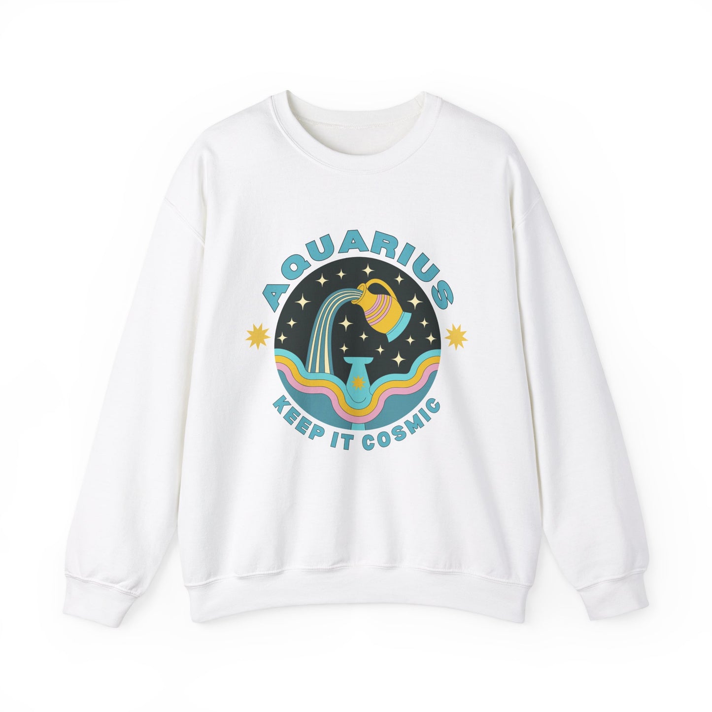 Keep It Cosmic - Retro Star Sign Astro Sweatshirt | Aquarius