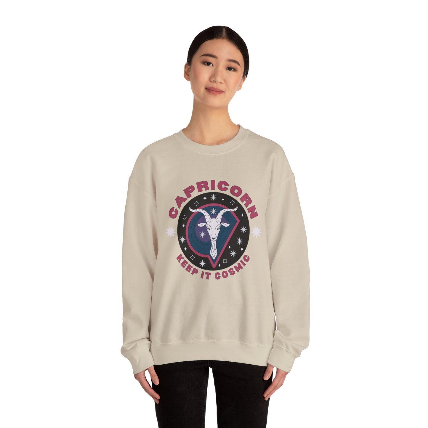 Keep It Cosmic - Retro Star Sign Astro Sweatshirt | Capricorn