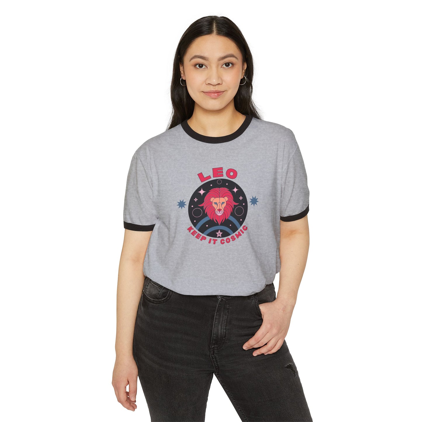 Keep it Cosmic Astrology Retro Ringer Tee — Leo Zodiac T-Shirt