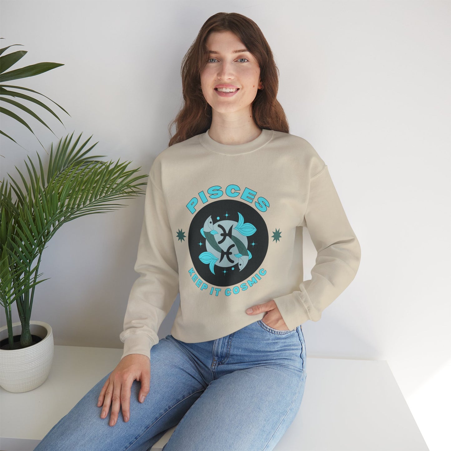 Keep It Cosmic - Retro Star Sign Astro Sweatshirt | Pisces