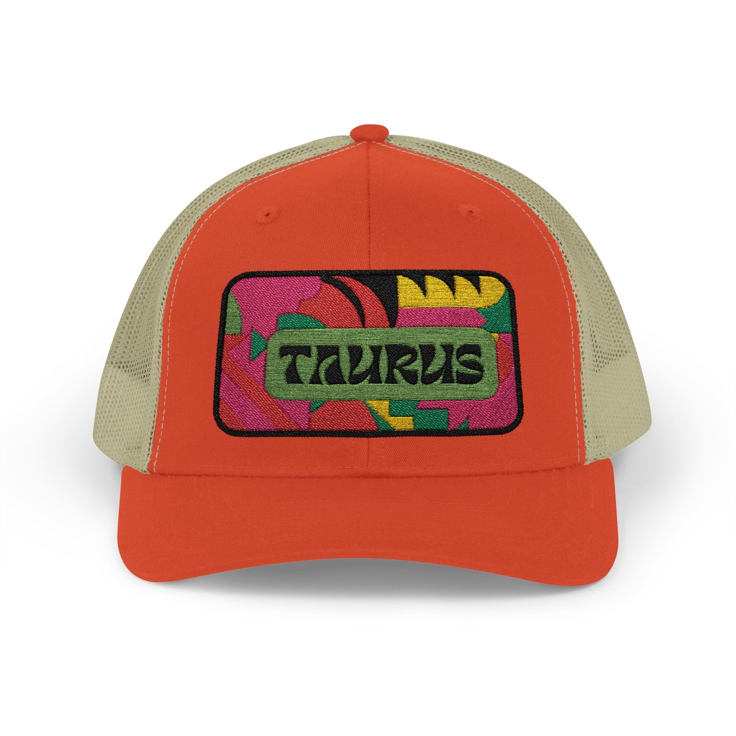 Taurus Trucker Hat - Retro Astrology Snapback Cap - Embroidered Horoscope Hat