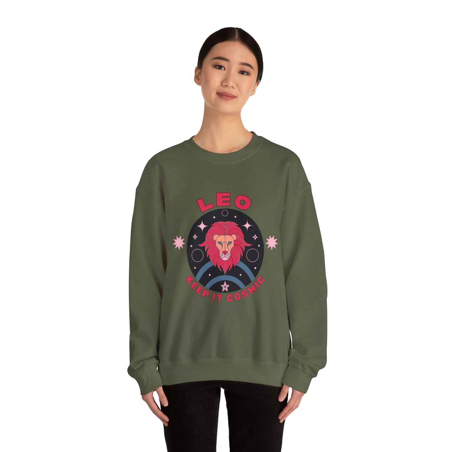 Keep It Cosmic - Retro Star Sign Astro Sweatshirt | Leo