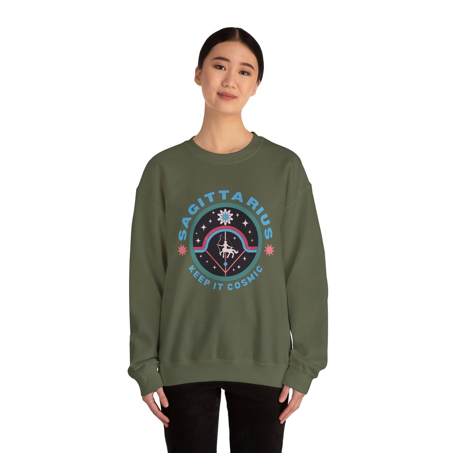 Keep It Cosmic - Retro Star Sign Astro Sweatshirt | Sagittarius