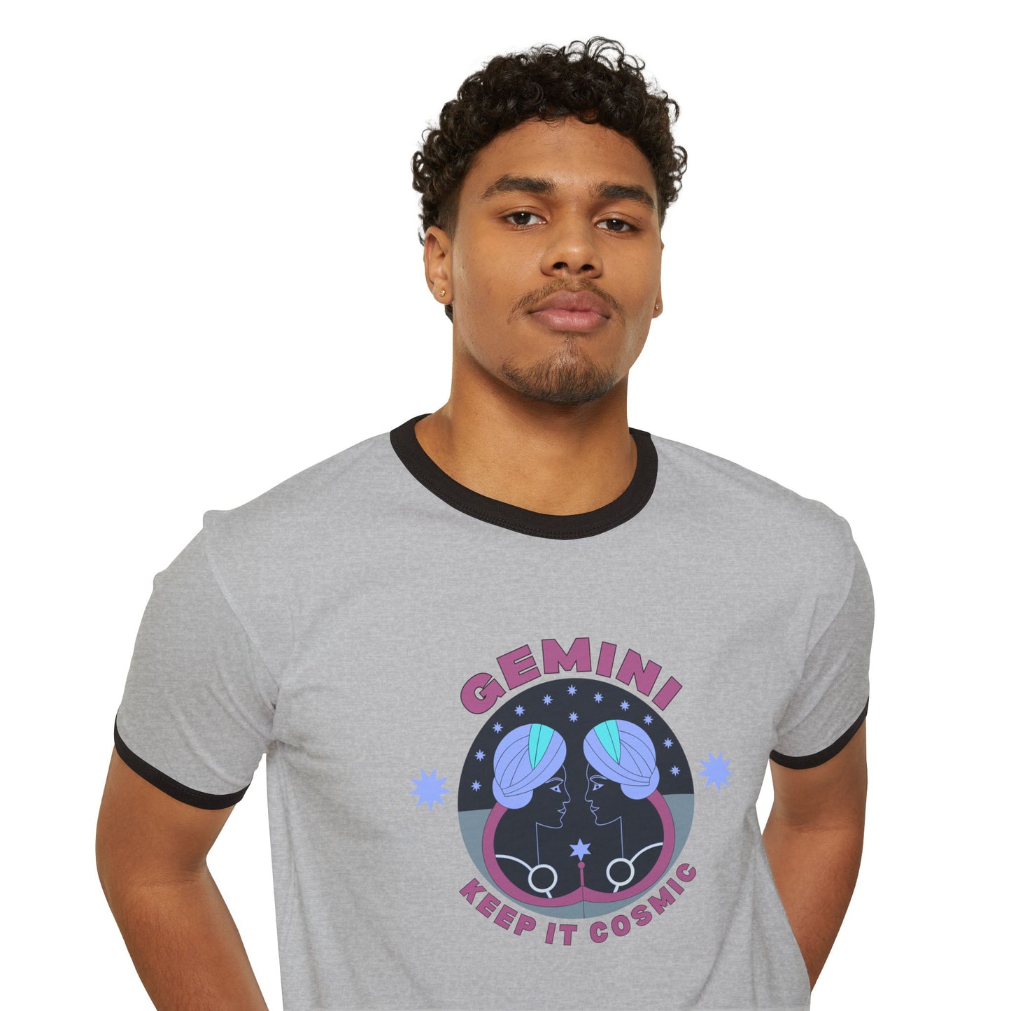 Keep it Cosmic Astrology Retro Ringer Tee — Gemini Zodiac T-Shirt