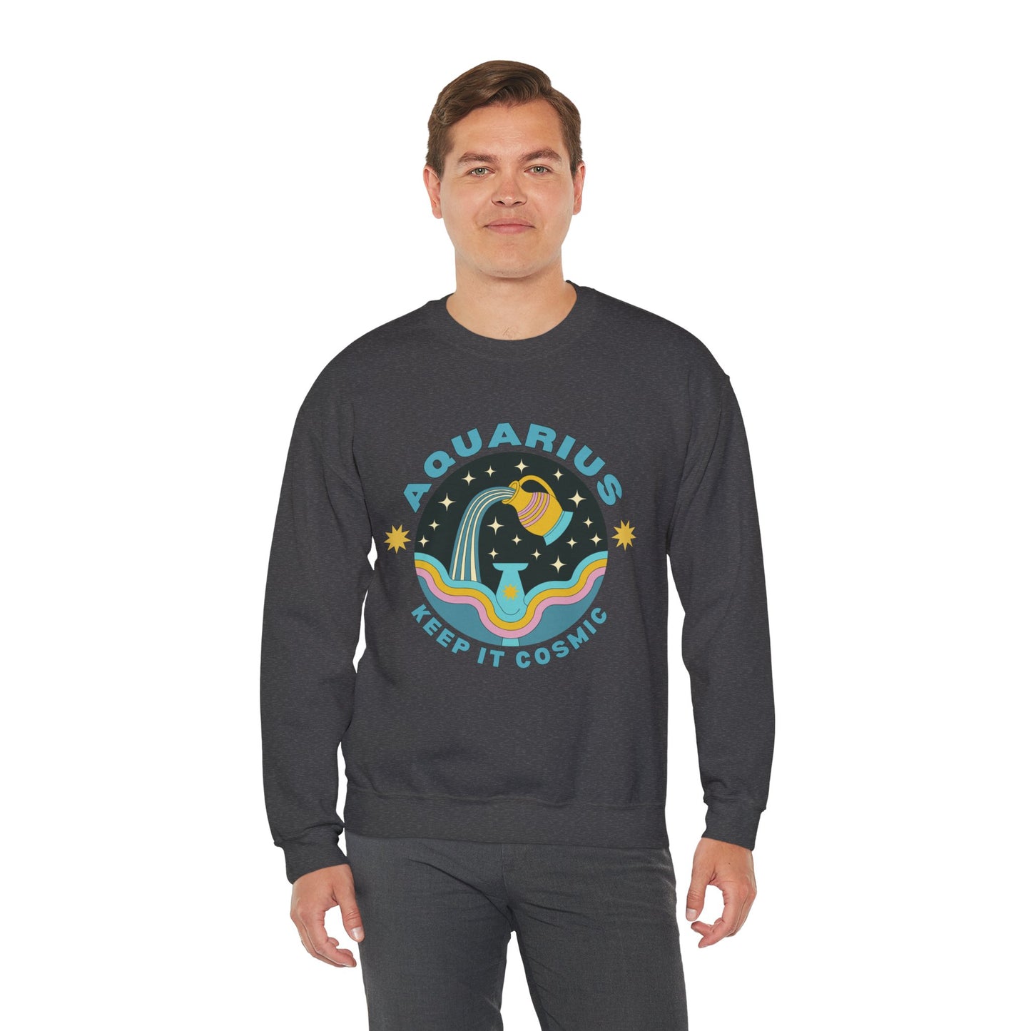 Keep It Cosmic - Retro Star Sign Astro Sweatshirt | Aquarius