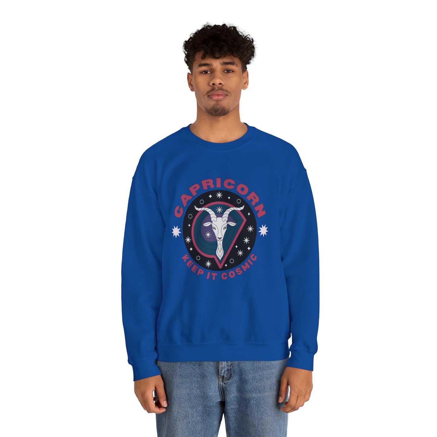 Keep It Cosmic - Retro Star Sign Astro Sweatshirt | Capricorn