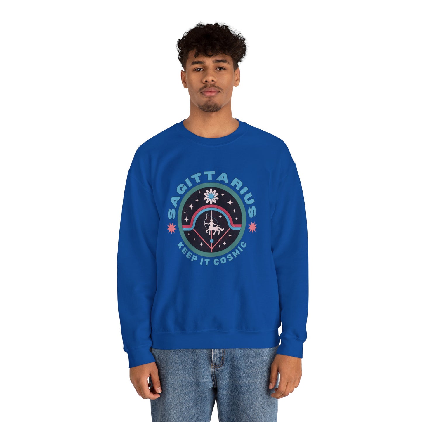 Keep It Cosmic - Retro Star Sign Astro Sweatshirt | Sagittarius