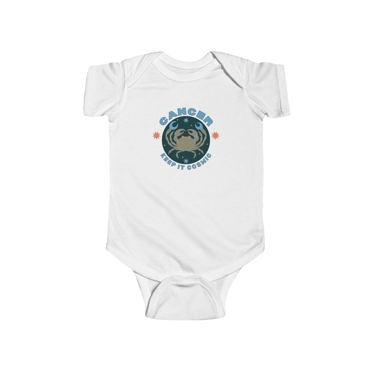 Cancer Baby Onesie | Keep it Cosmic Zodiac Cotton Bodysuit for Babies 0-24M