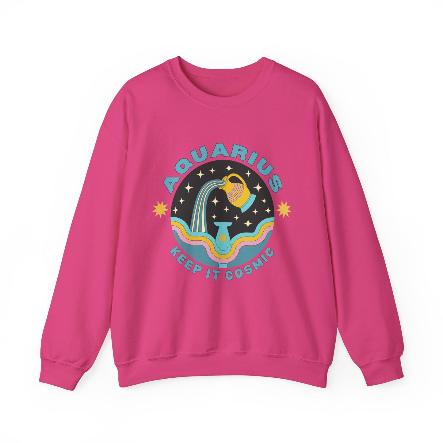Keep It Cosmic - Retro Star Sign Astro Sweatshirt | Aquarius