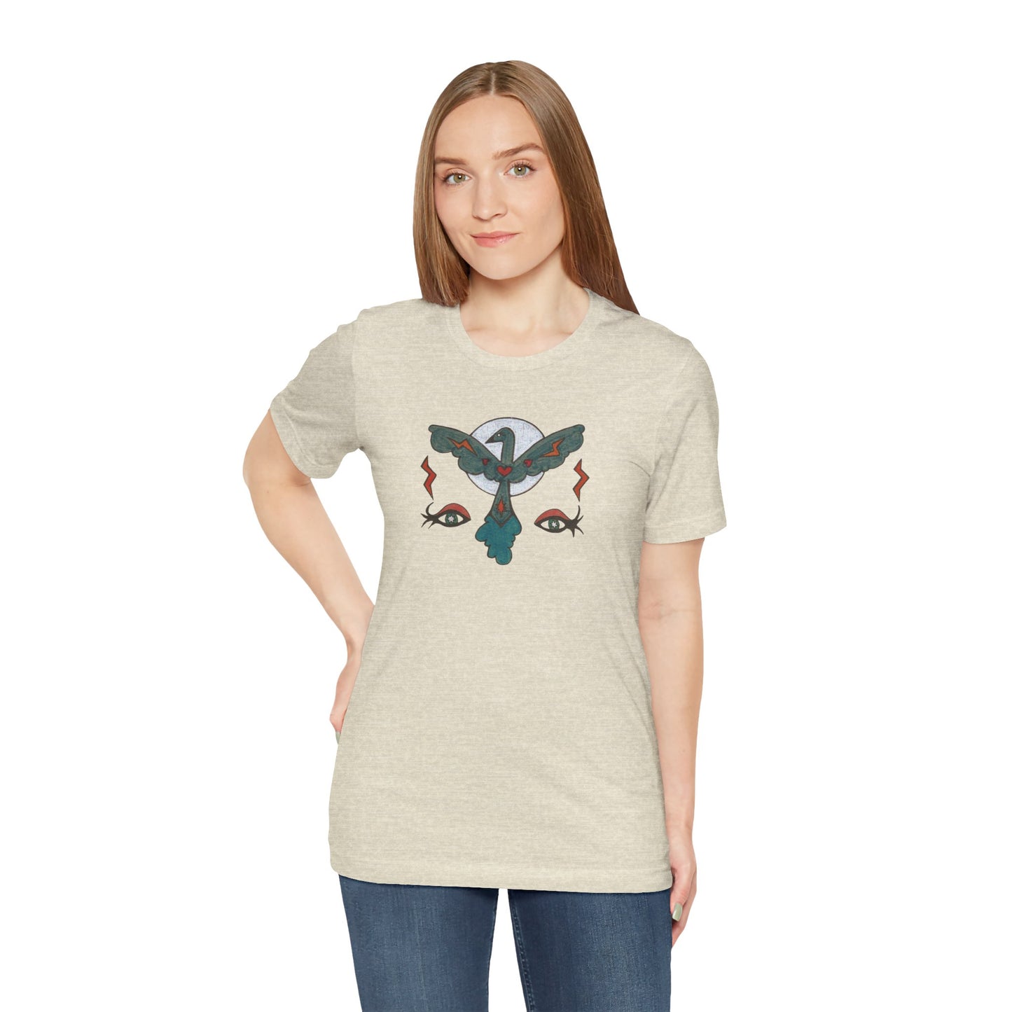 Feel to See Moon T-Shirt Tee | Esoteric Eyes Cosmic Art Tee (Unisex)