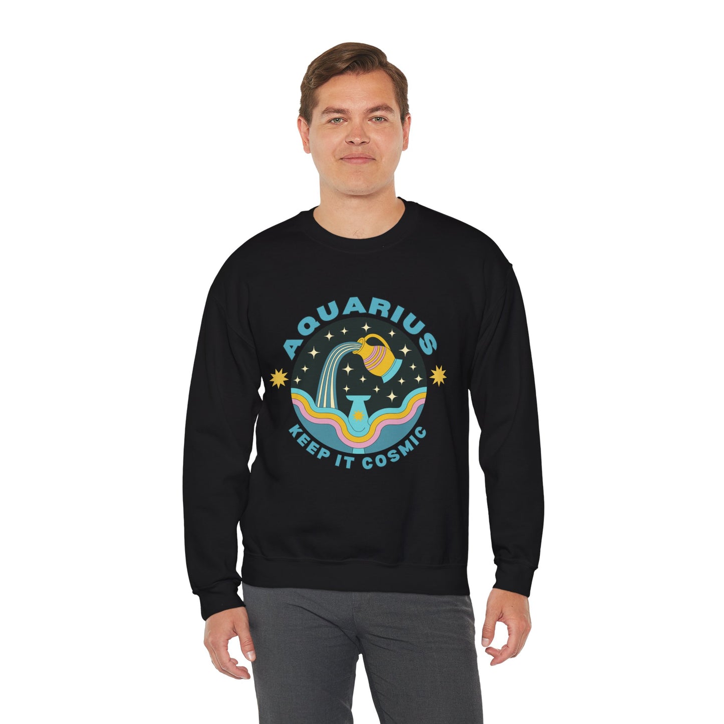 Keep It Cosmic - Retro Star Sign Astro Sweatshirt | Aquarius
