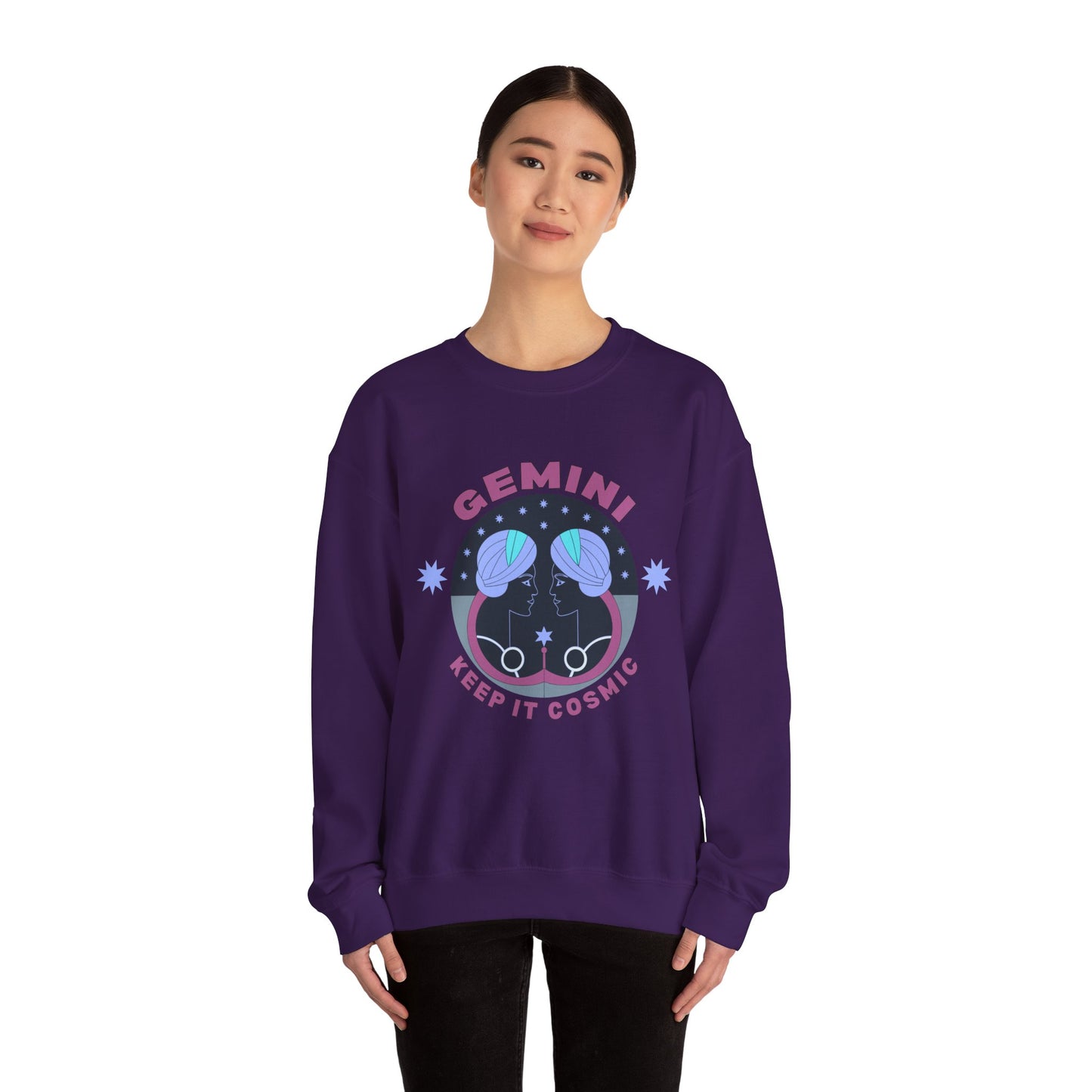 Keep It Cosmic - Retro Star Sign Astro Sweatshirt | Gemini