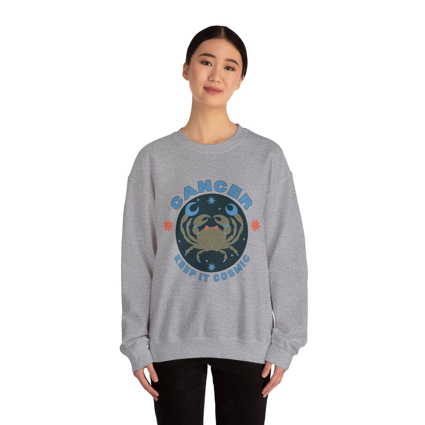 Keep It Cosmic - Retro Star Sign Astro Sweatshirt | Cancer
