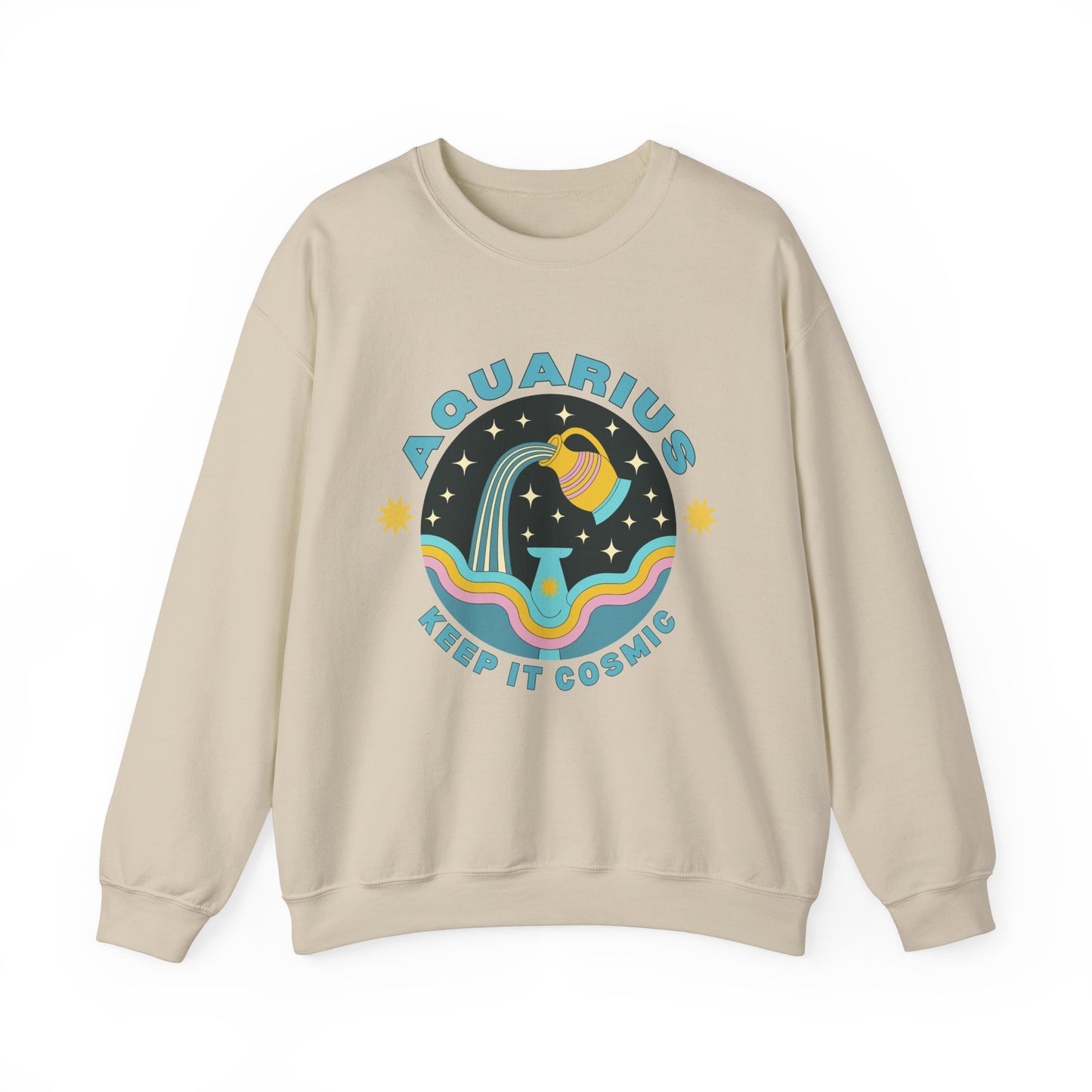 Keep It Cosmic - Retro Star Sign Astro Sweatshirt | Aquarius