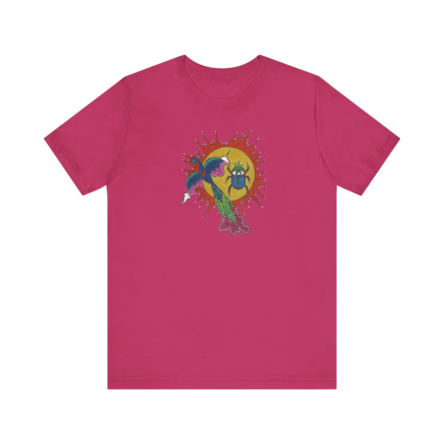 Integrate to Radiate Tee | Symbolic Solar Scarab Comic Art Shirt (Unisex)