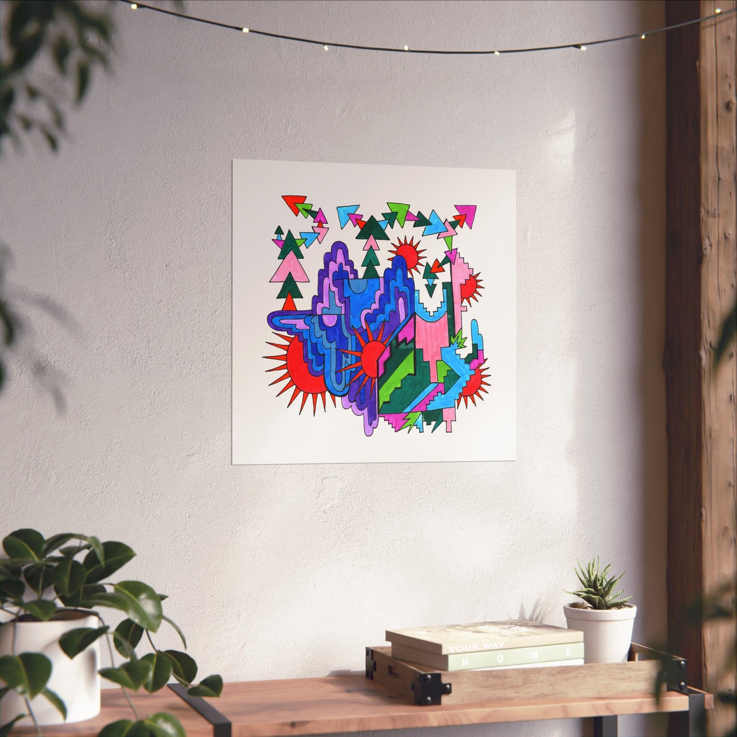 Many Suns Abstract Geometric Art Print