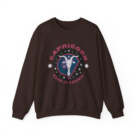 Keep It Cosmic - Retro Star Sign Astro Sweatshirt | Capricorn