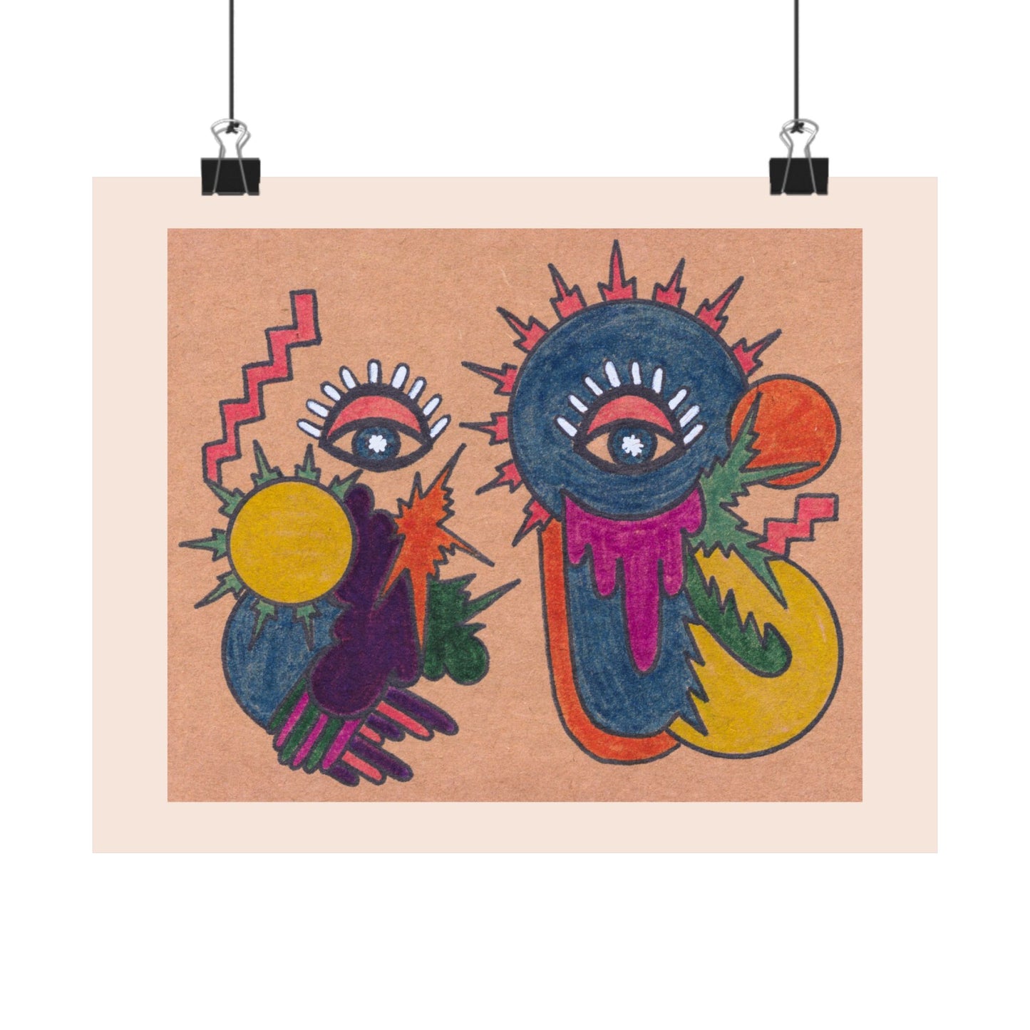 Grist for the Mill | Surreal Eye Symbolism | Hand-Drawn Intuitive Art Print
