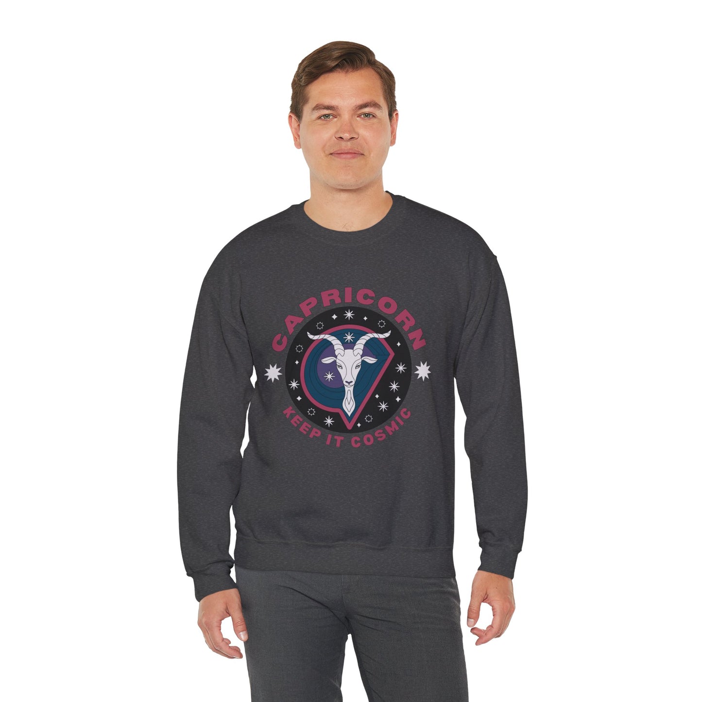Keep It Cosmic - Retro Star Sign Astro Sweatshirt | Capricorn
