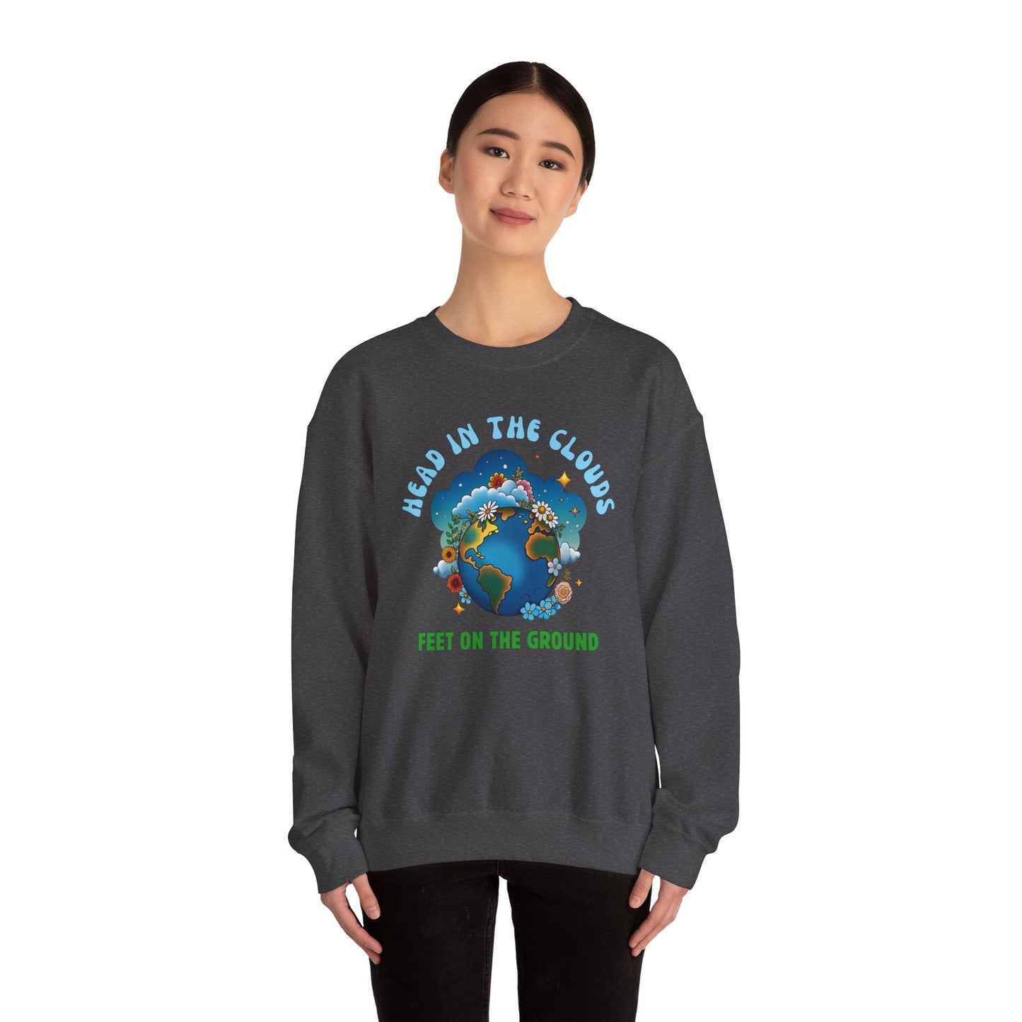Grounded Dreamer | Earthy Edition β Eco Retro Sweatshirt in Deep Tones