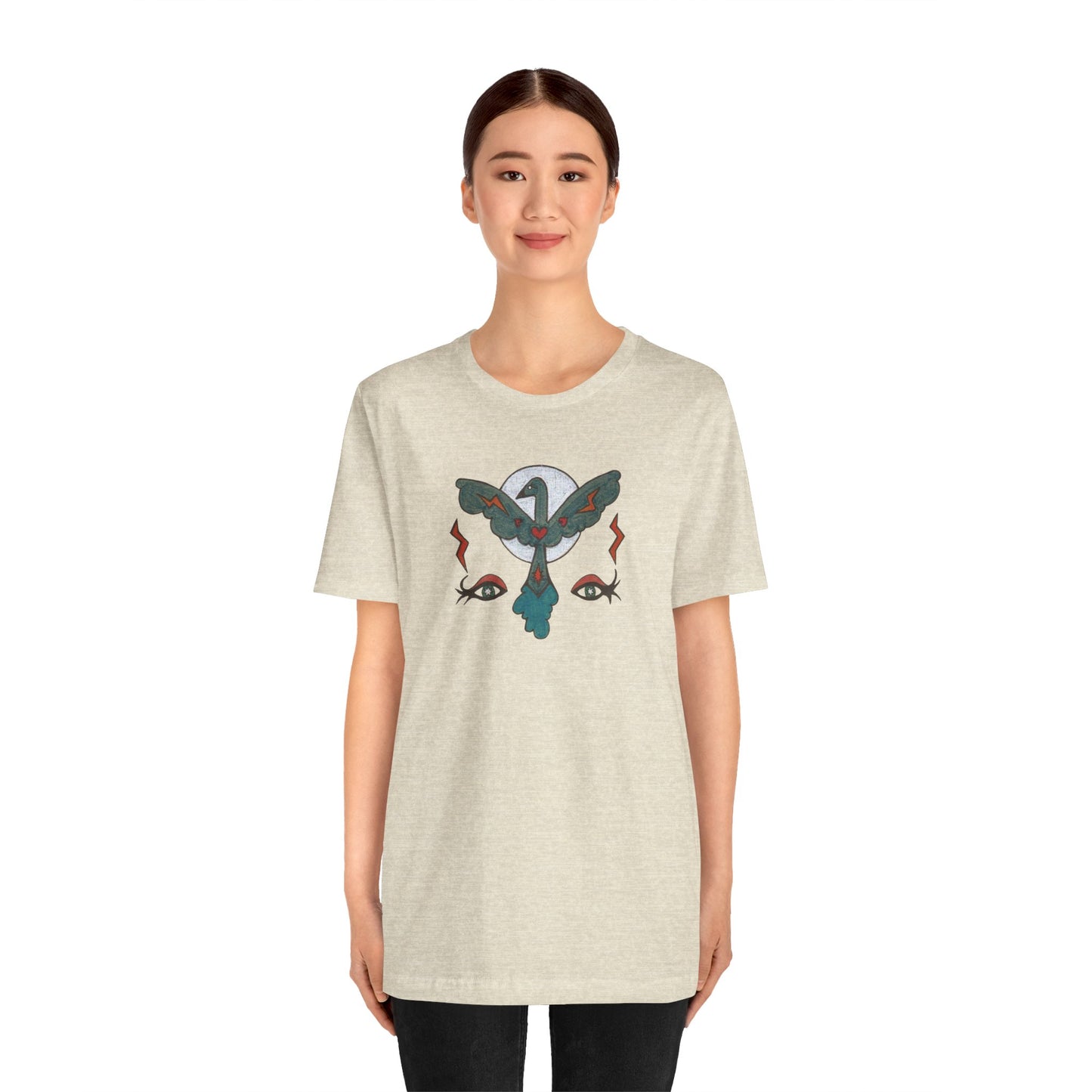 Feel to See Moon T-Shirt Tee | Esoteric Eyes Cosmic Art Tee (Unisex)