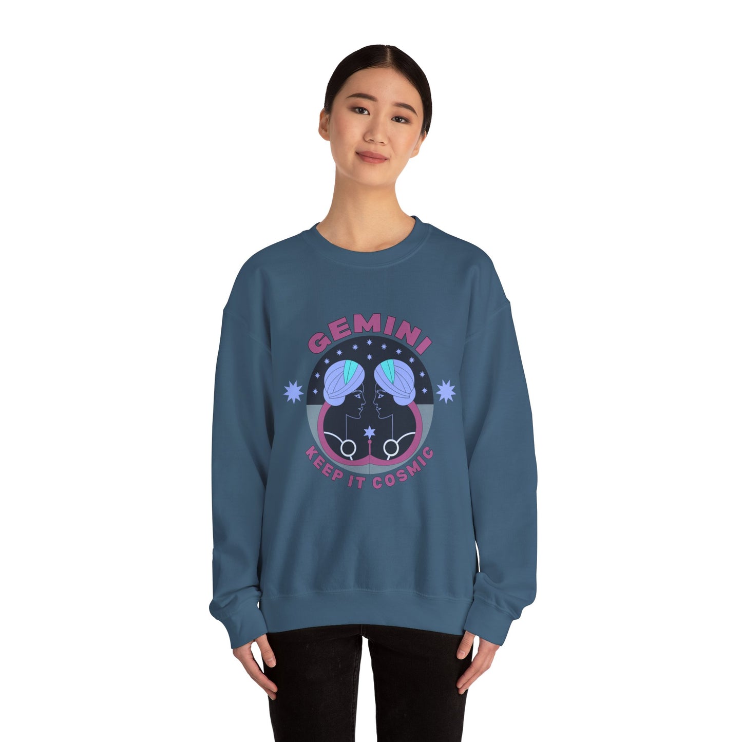 Keep It Cosmic - Retro Star Sign Astro Sweatshirt | Gemini