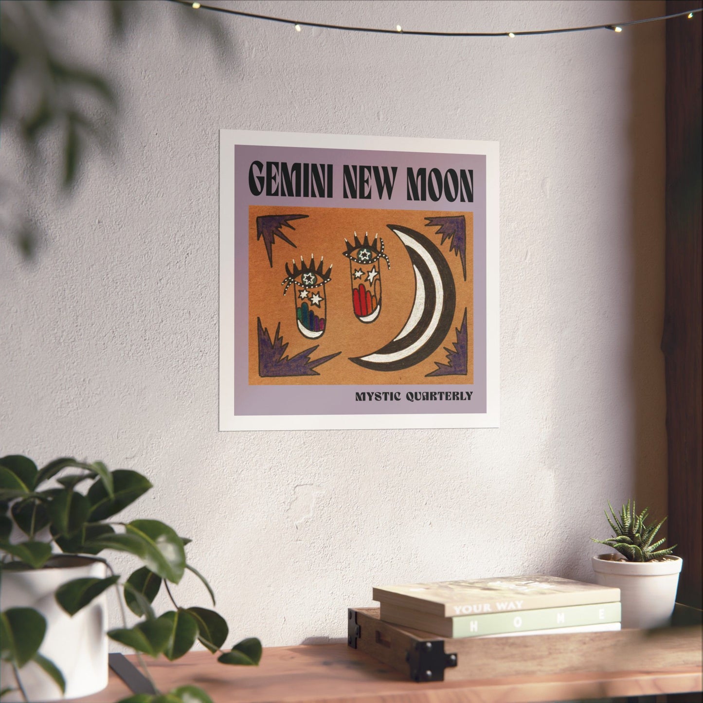 Gemini New Moon | Eyes of the Unknown | Psychedelic Moon Art Print