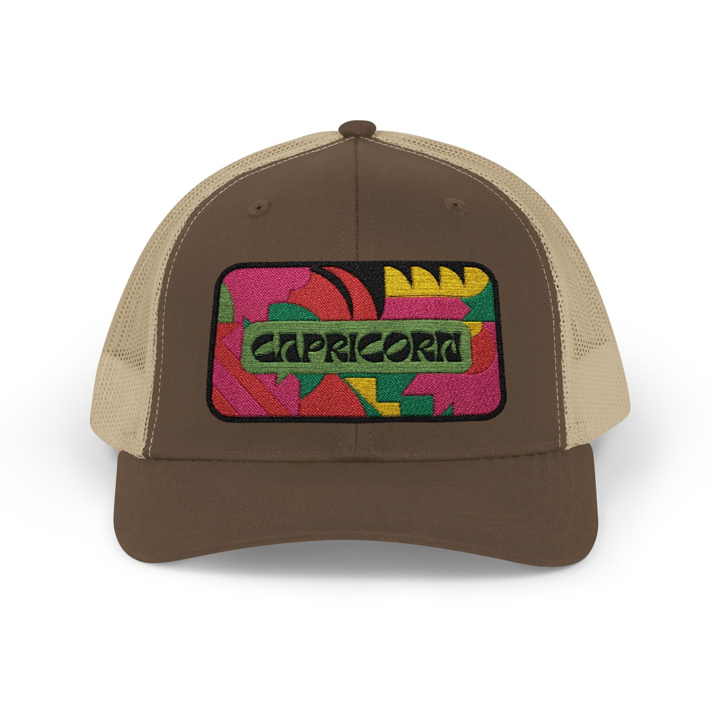 Capricorn Trucker Hat - Retro Astrology Snapback Cap - Embroidered Horoscope Hat