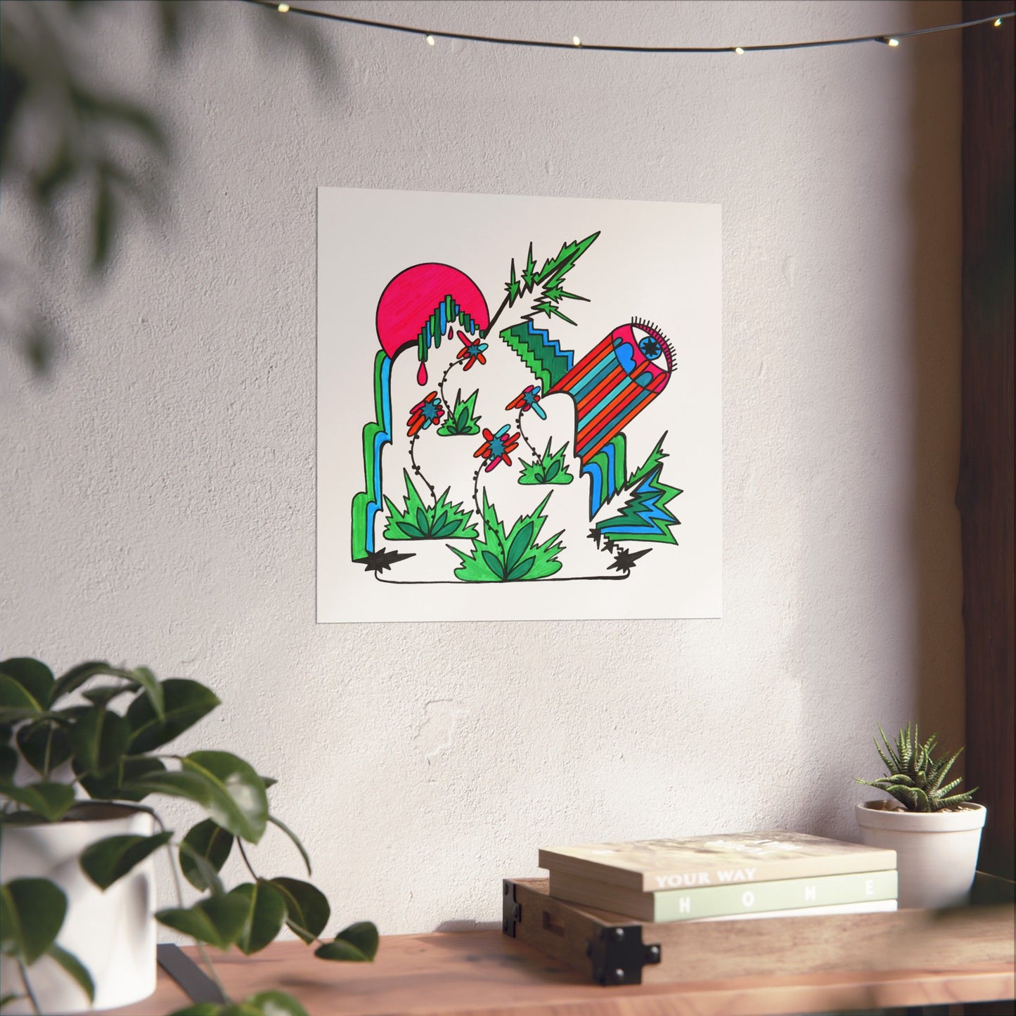 Wild Eye Abstract Botanical Art Print