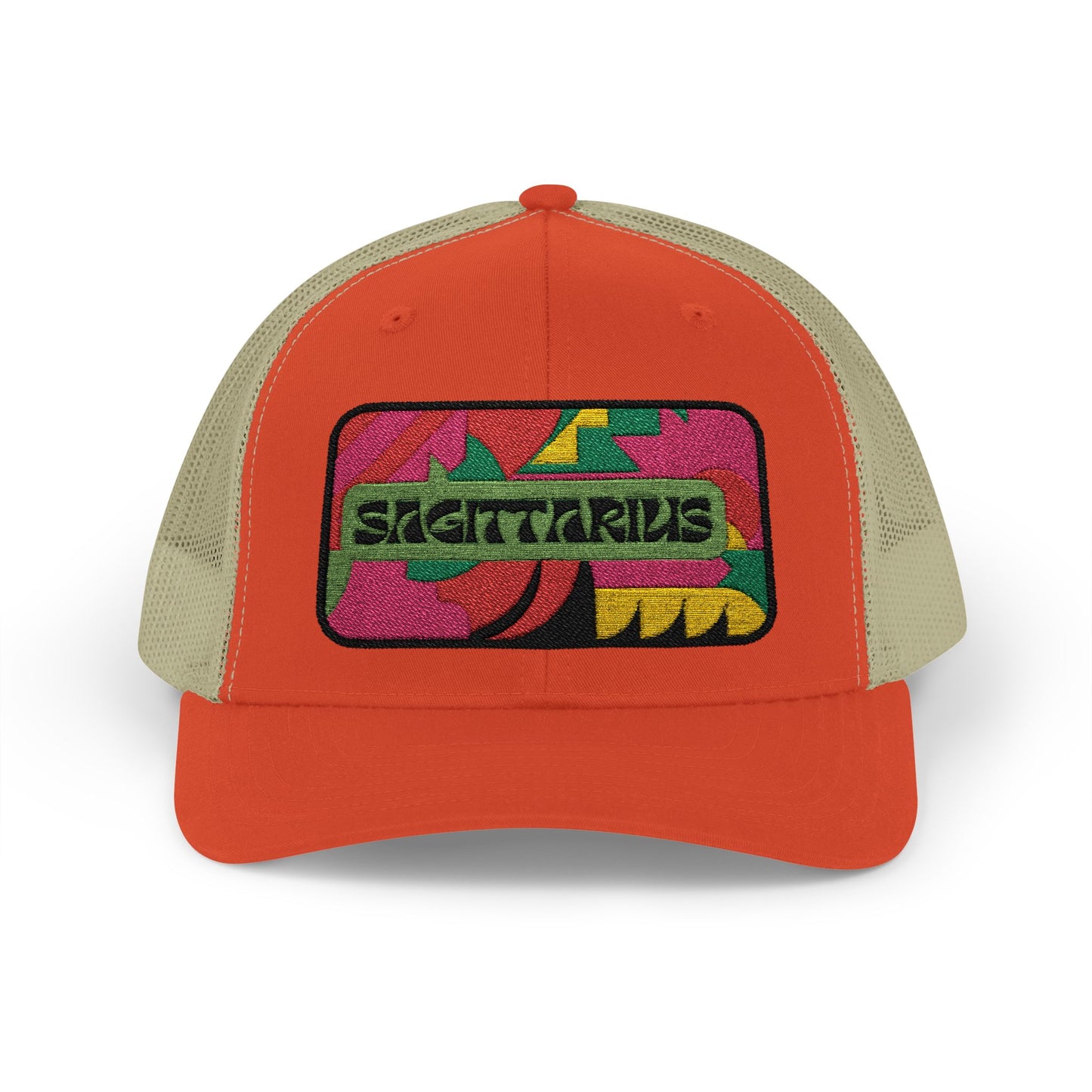 Sagittarius Trucker Hat - Retro Astrology Snapback Cap - Embroidered Horoscope Hat