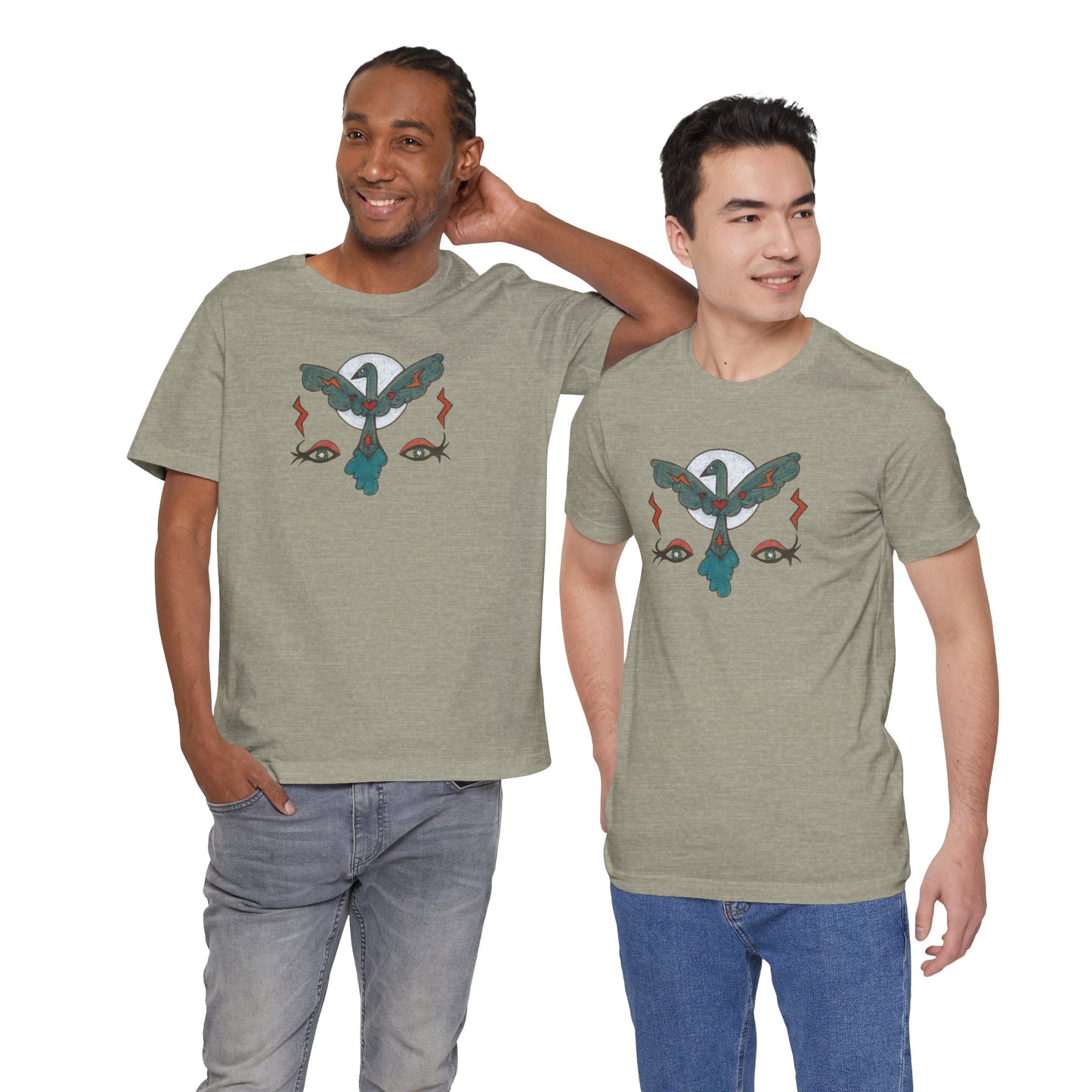 Feel to See Moon T-Shirt Tee | Esoteric Eyes Cosmic Art Tee (Unisex)