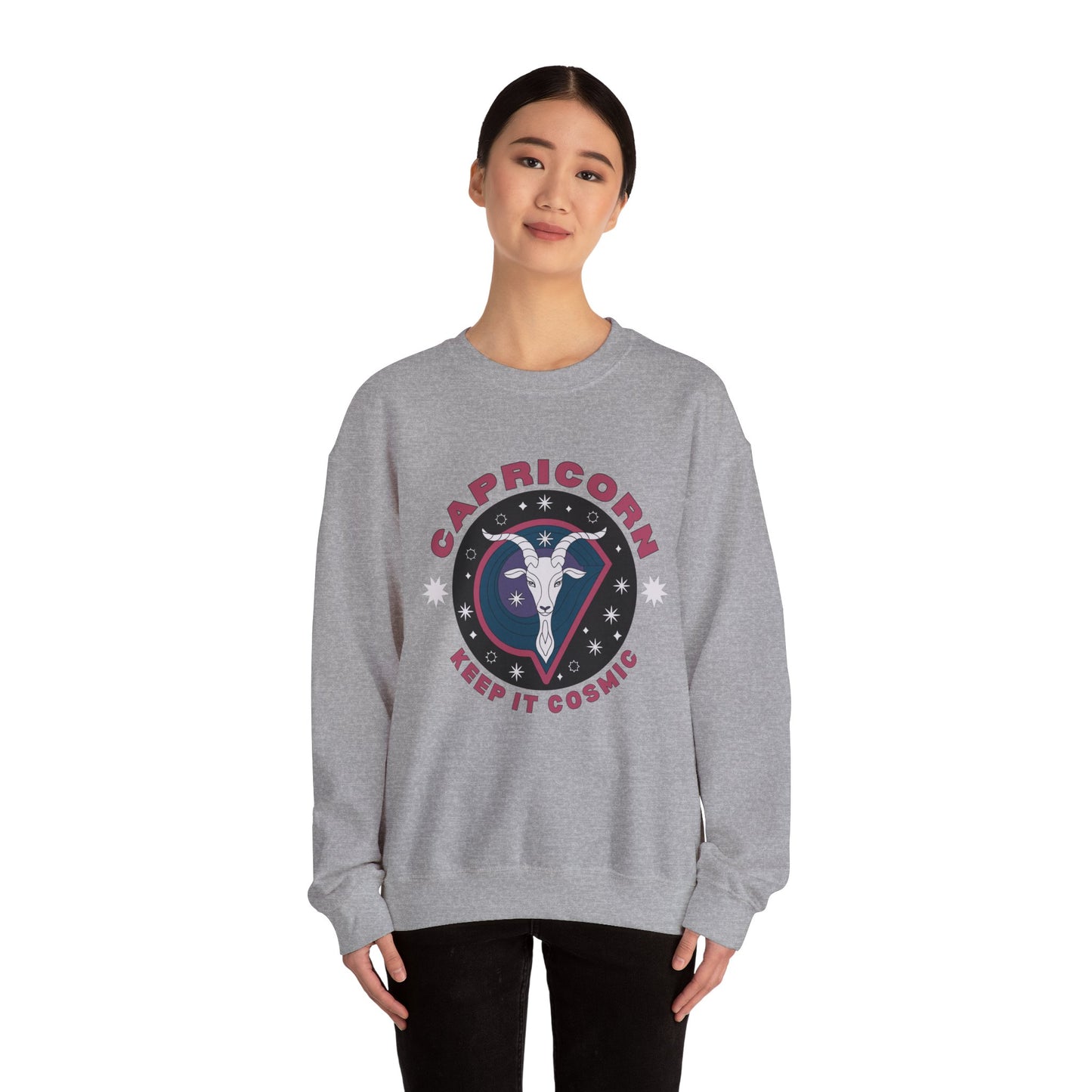 Keep It Cosmic - Retro Star Sign Astro Sweatshirt | Capricorn