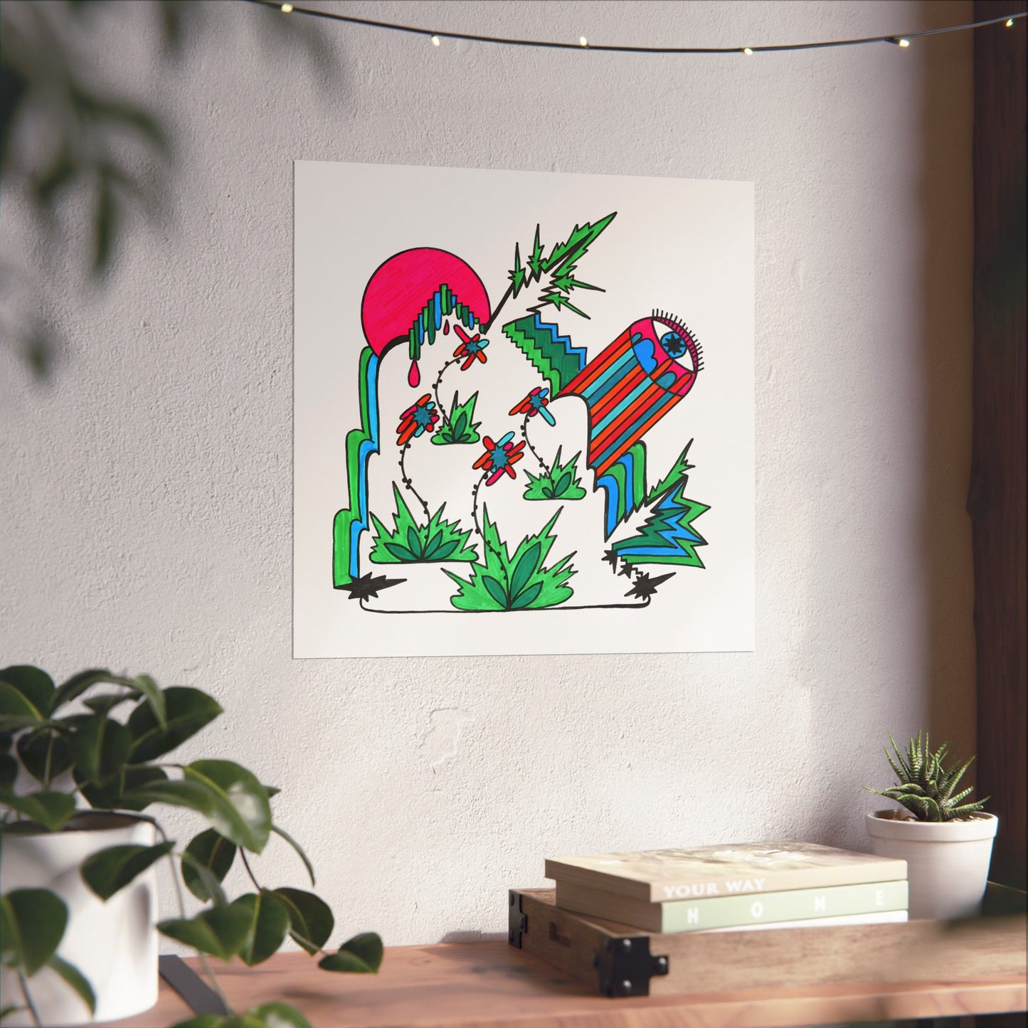 Wild Eye Abstract Botanical Art Print