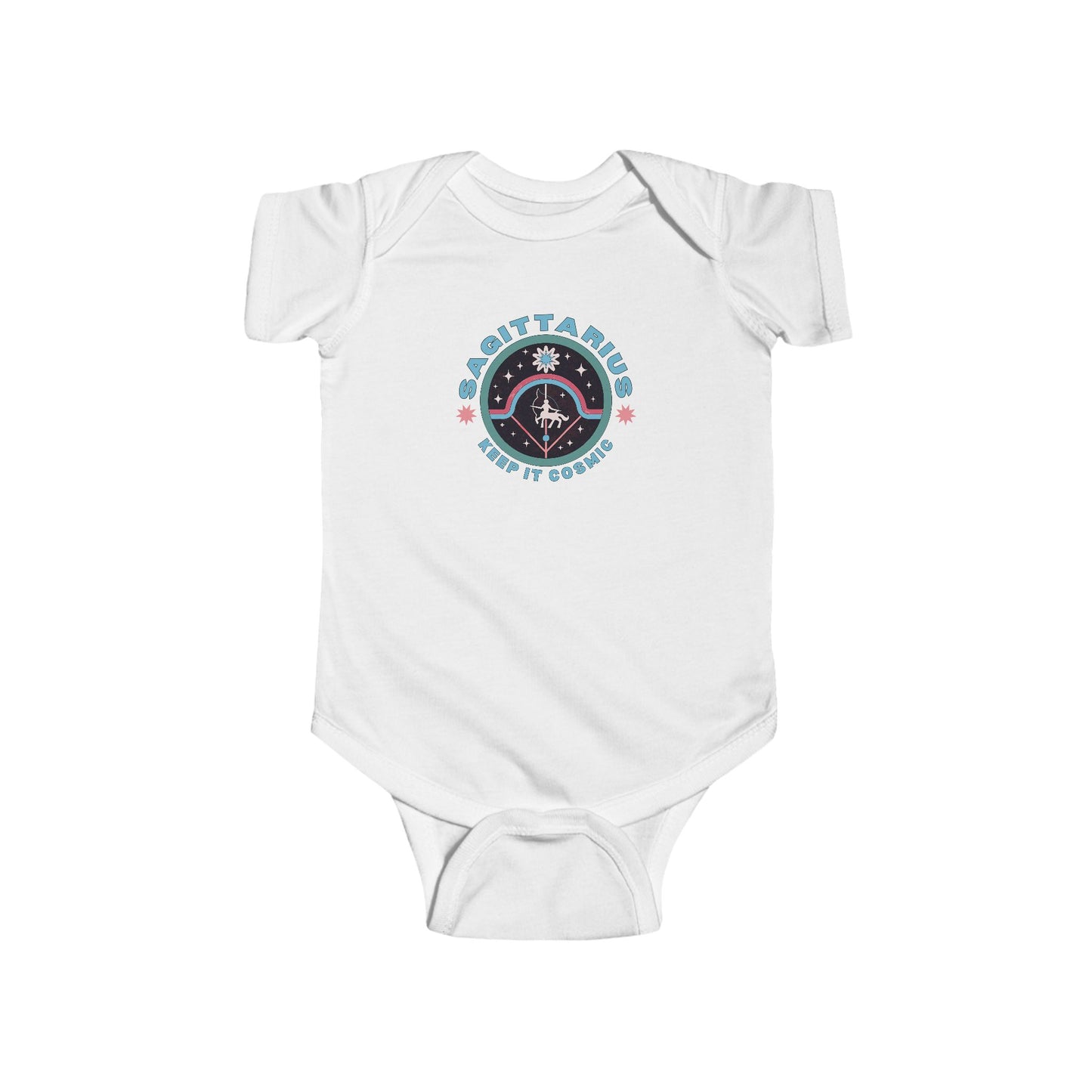 Sagittarius Baby Onesie | Keep it Cosmic Zodiac Cotton Bodysuit for Babies 0-24M