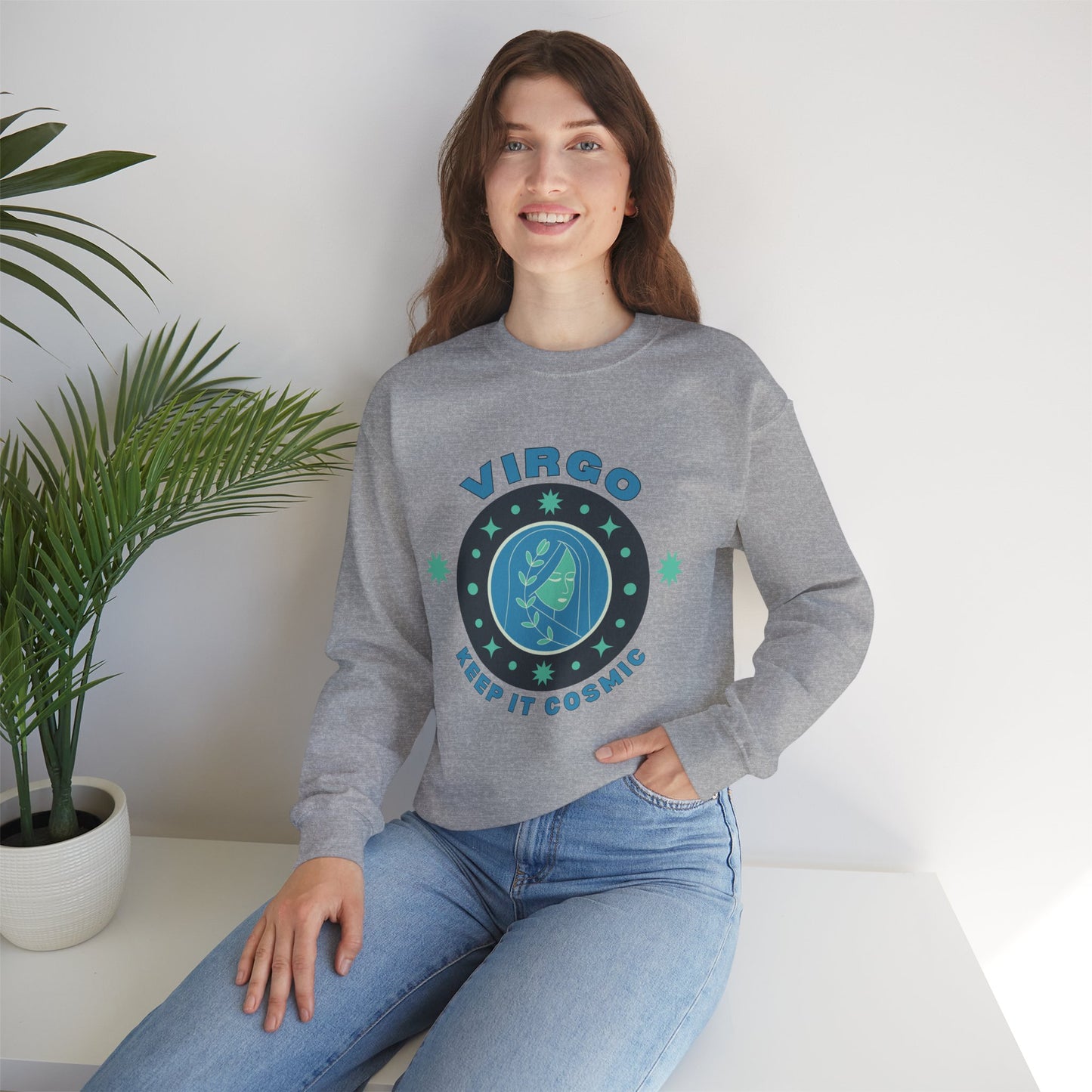 Keep It Cosmic - Retro Star Sign Astro Sweatshirt | Virgo