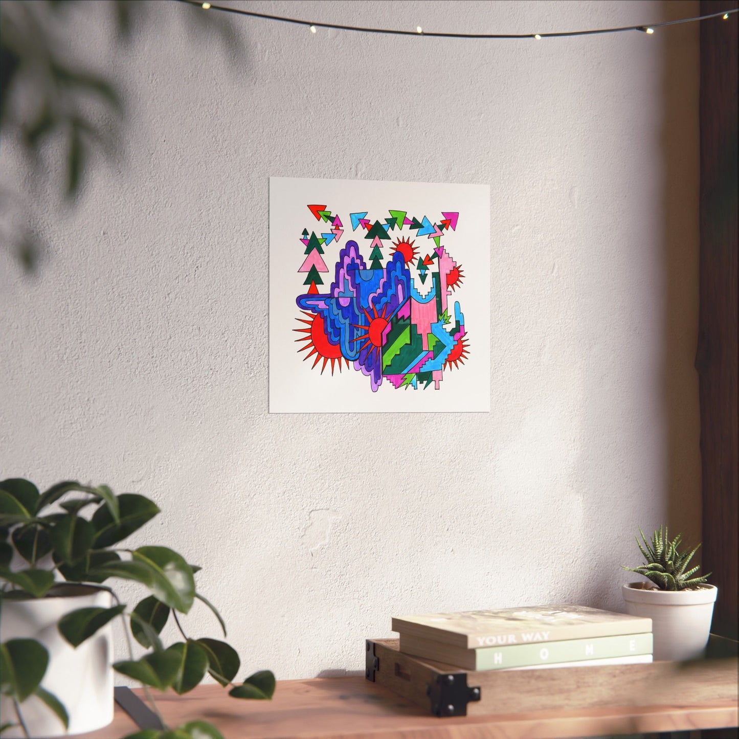 Many Suns Abstract Geometric Art Print
